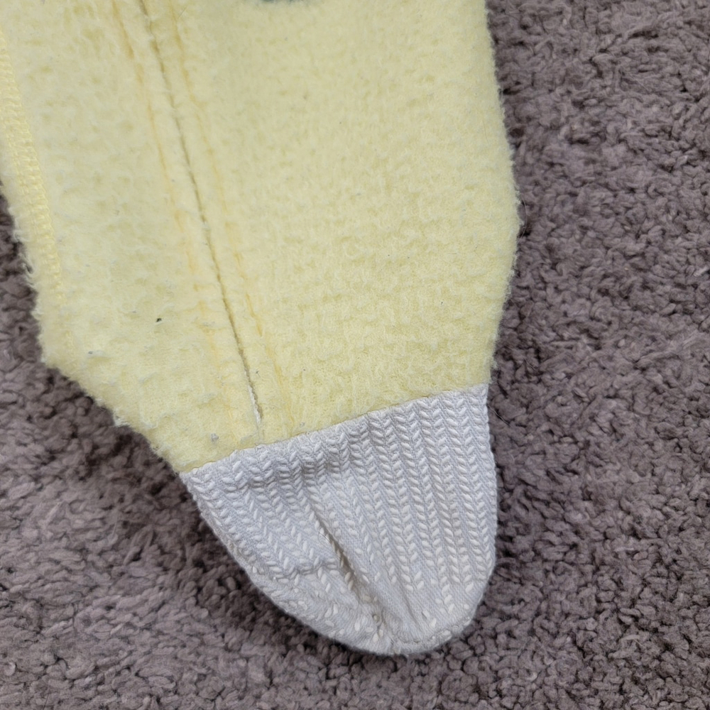 Vintage 70s Dr. Denton Blanket Sleeper Yellow zip Footie pajamas 6-12 mo - Picture 7 of 15